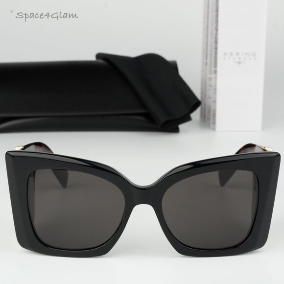 BRAND NEW Saint Laurent SLM119 BLAZE 003 Black Havana Cat Eye Women Sunglasses - Picture 4 of 12